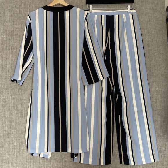 New Bar III Kimono Robe Jacket & Pants Set Women's Top Medium Pants Size 6 New - Picture 8 of 16